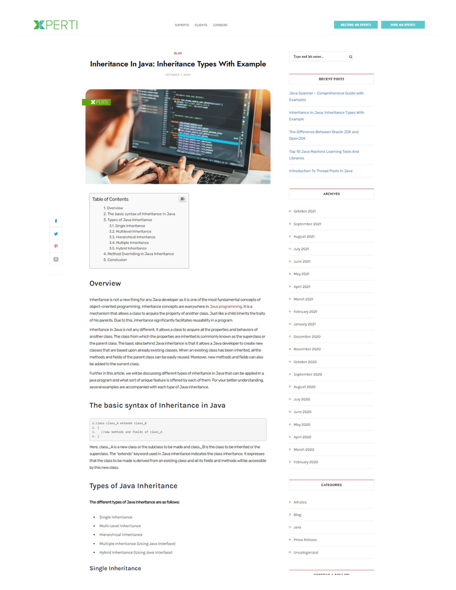 Inheritance In Java: Inheritance Types With Example by Hasan Raza ...