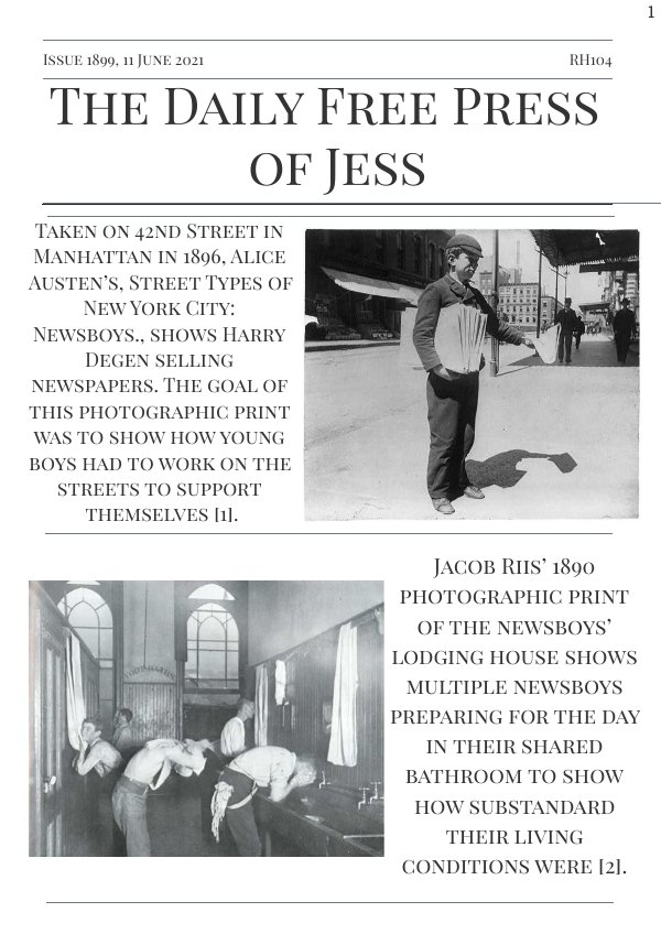 The Newsboy Strike of 1899 Photo Essay by Jessica Lam Flipsnack