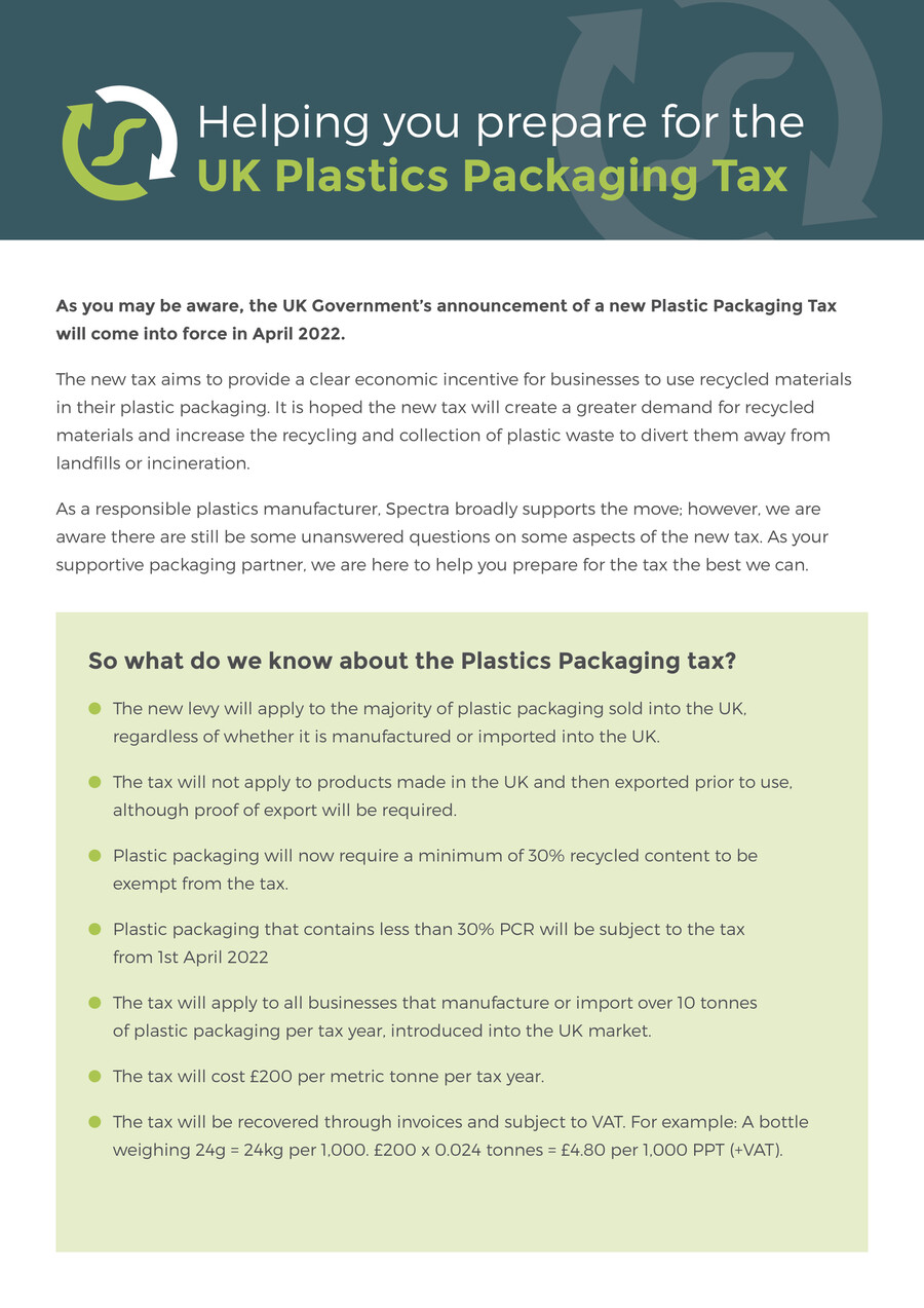 Helping you prepare for the UK Plastics Packaging Tax by Spectra