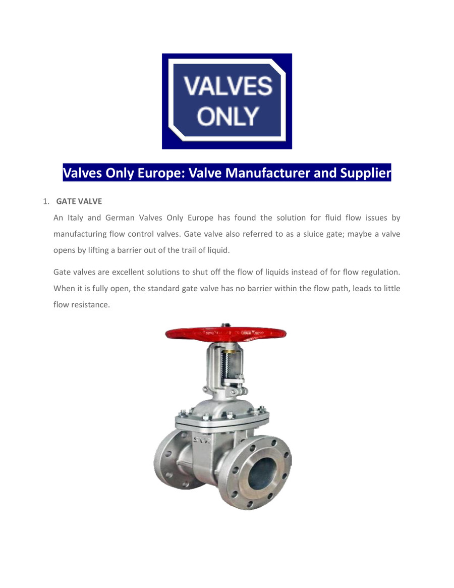 Cast Steel Gate Valve Manufacturer In Germany Valves Only by Valves