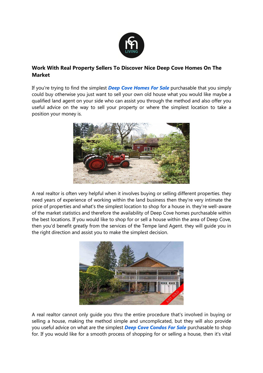 Deep Cove Homes For Sale by... Flipsnack