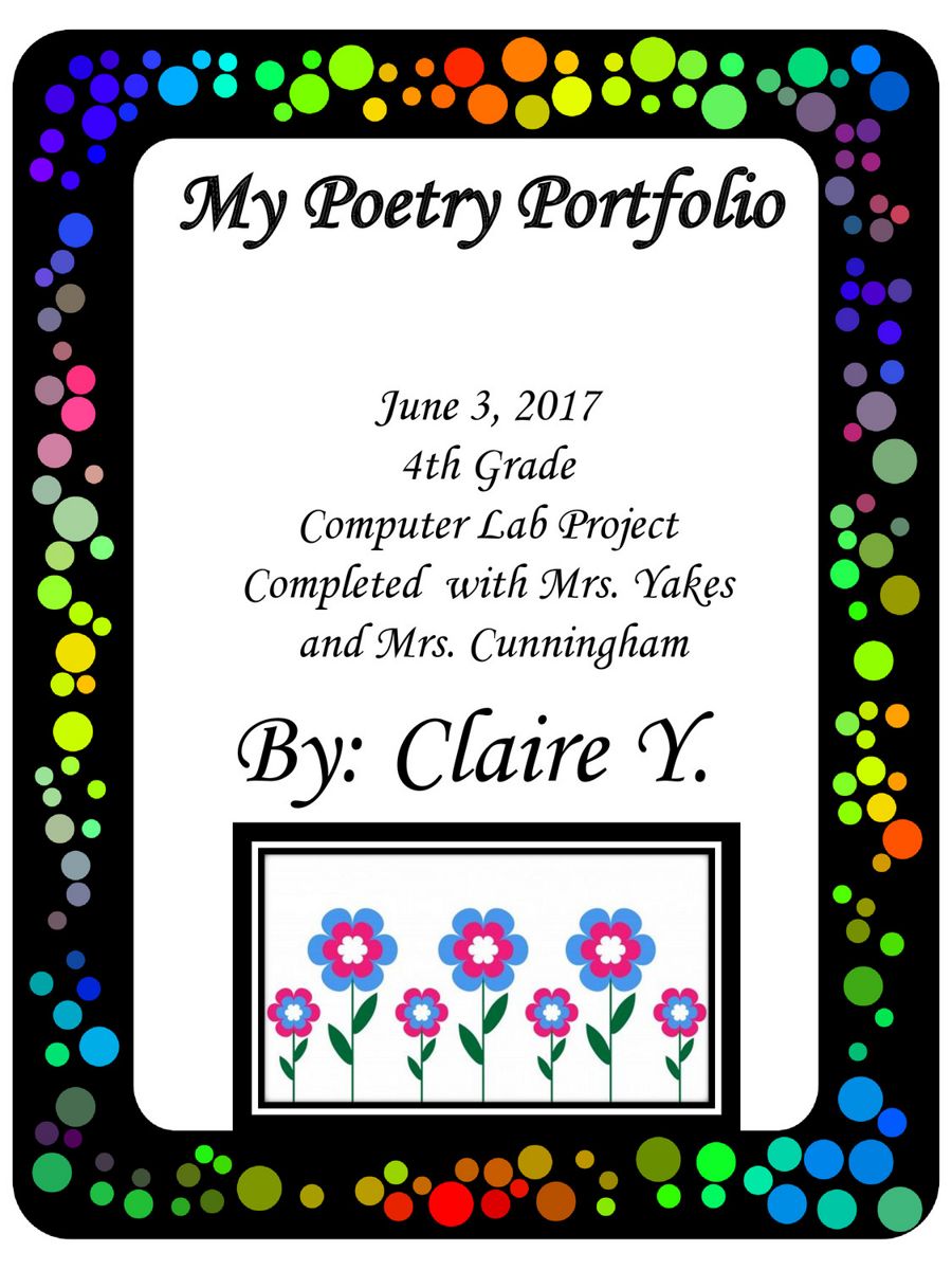 Poetry Portfolio Claire Y. by MrsYakes Flipsnack