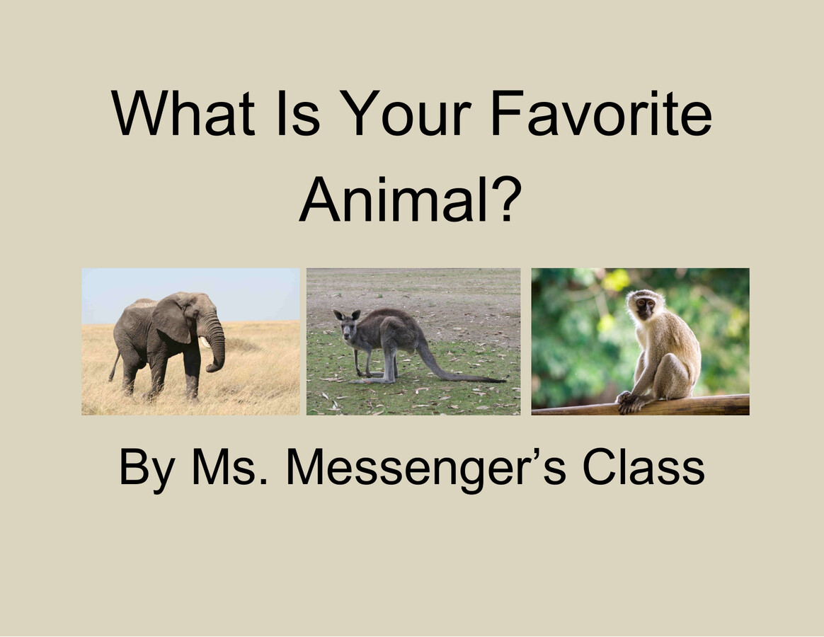 What Is Your Favorite Animal by Joanne Davis Flipsnack