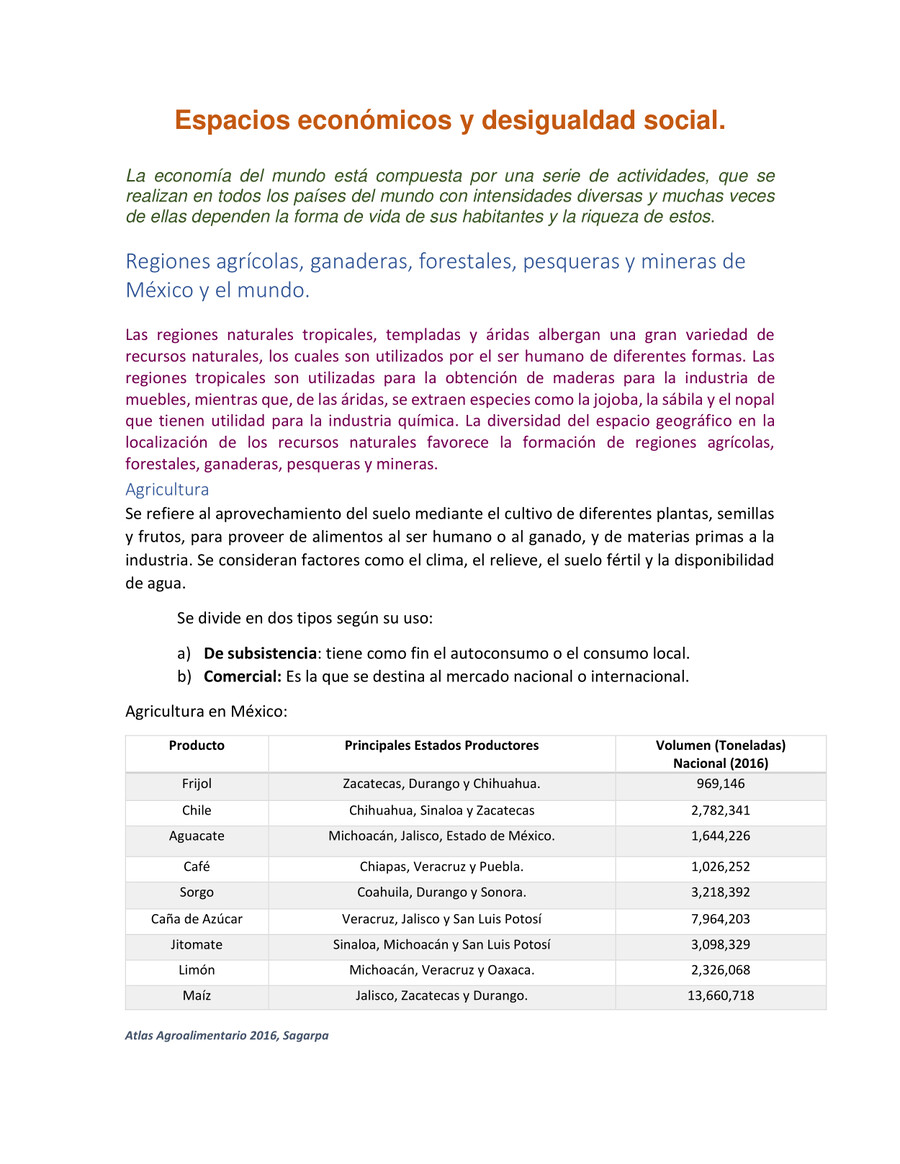 Espacios Económicos y Desigualdad Social by