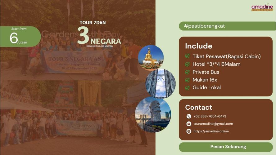 TERLARIS, (0838.7654.6473) Berapa Biaya Paket Tour Singapore AMA
