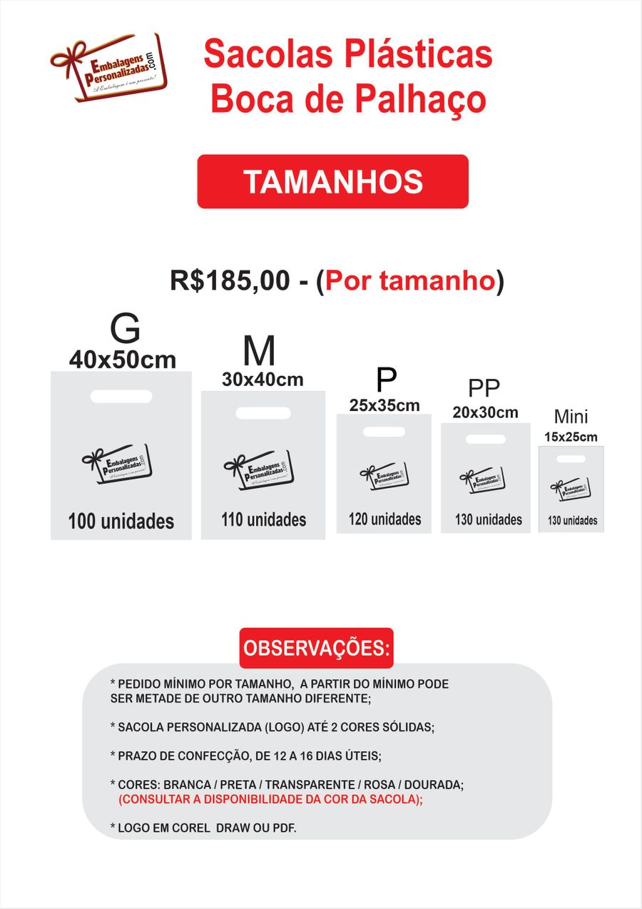 Tabela de Sacolas Plásticas 2021 by - Flipsnack