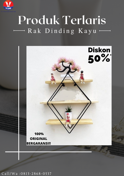 TERLARIS, CALL/WA 0813-2868-0537, Rak Dinding Kayu Gantung