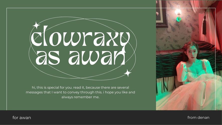 for you, Awan. from Denan.