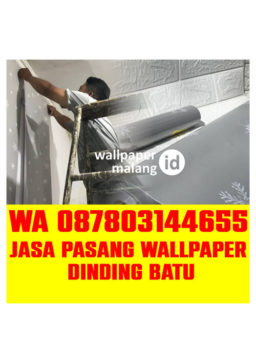WA 087803144655 JASA PASANG WALLPAPER DINDING BATU