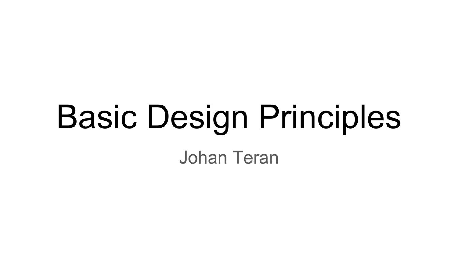 Basic Design Principles by Johan Teran Flipsnack