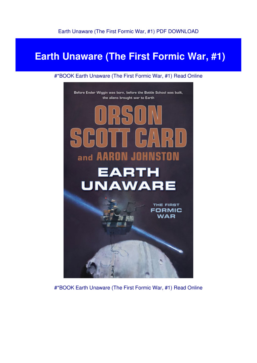 Earth Unaware (The First Formic War, #1) PDF DOWNLOAD by Rodlaffa2962 ...