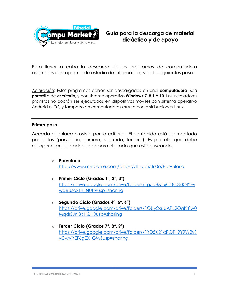 Guia De Descarga Compumarket By Compumarketsv Flipsnack