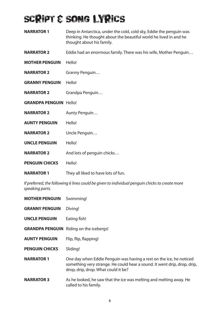 Eddie The Penguin Script and Song Lyrics by Melanie FAJOTA - Flipsnack