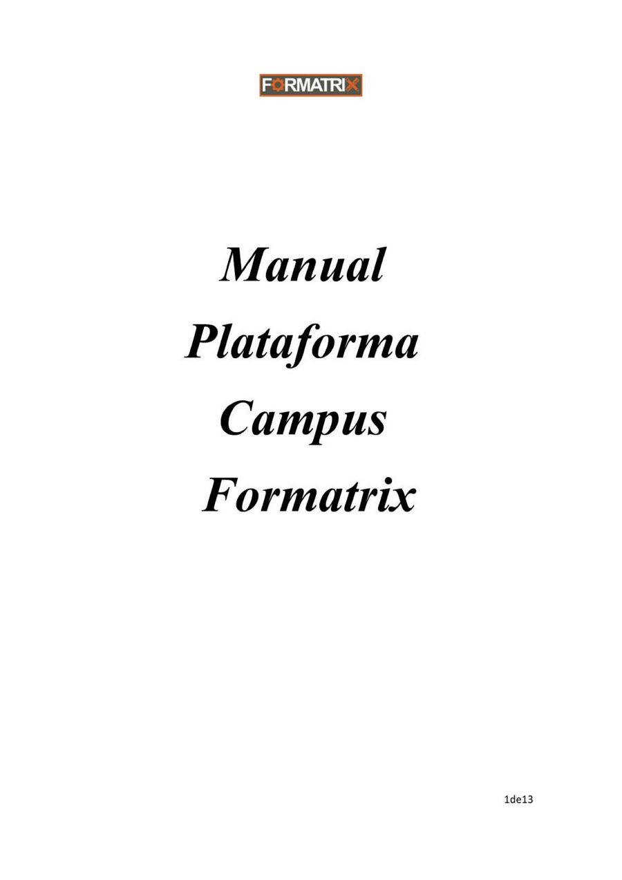 Manual plataforma Formatrix by FORMATRIX... - Flipsnack