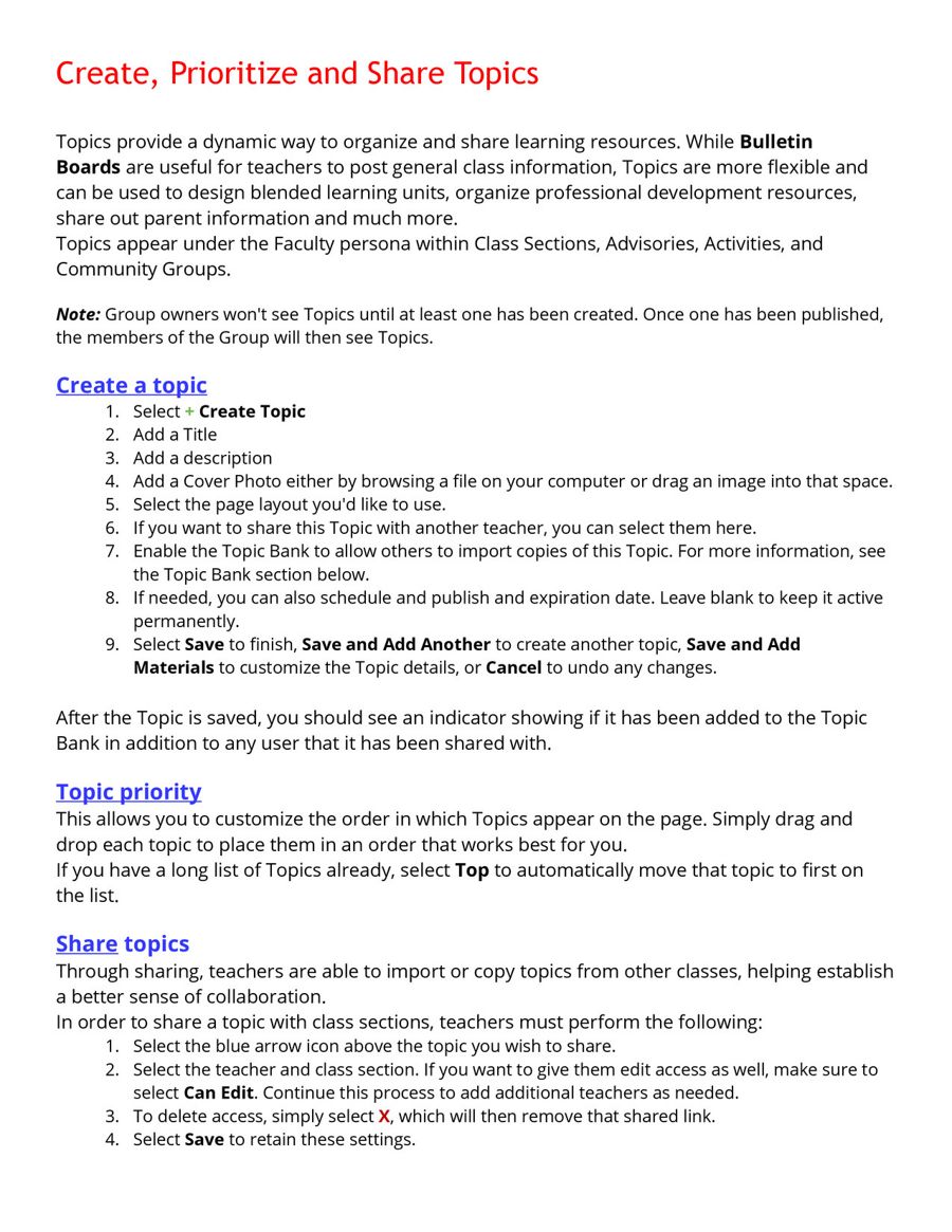 How to Create, Prioritize and Share Topics by kimashcraft - Flipsnack