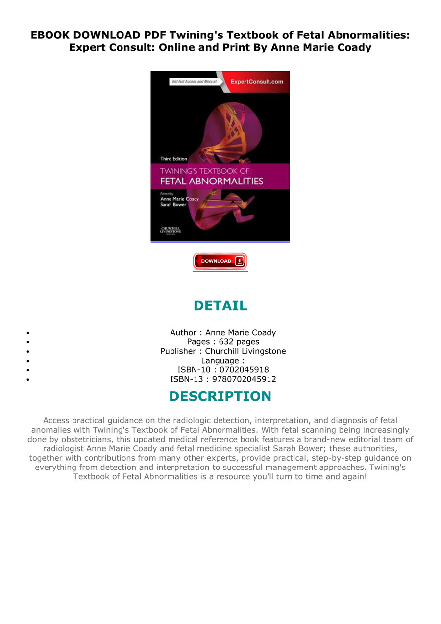 Ebook Download Pdf Twining S Textbook Of Fetal Abnormalities By Jerkemolme Flipsnack