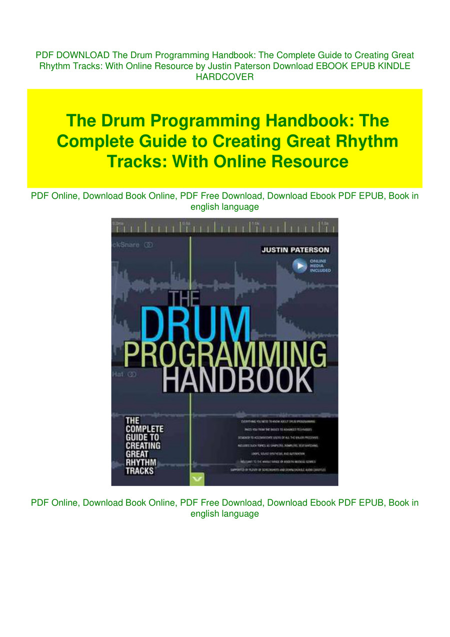 PDF DOWNLOAD The Drum Programming Handbook: The Complete Guide t by ...