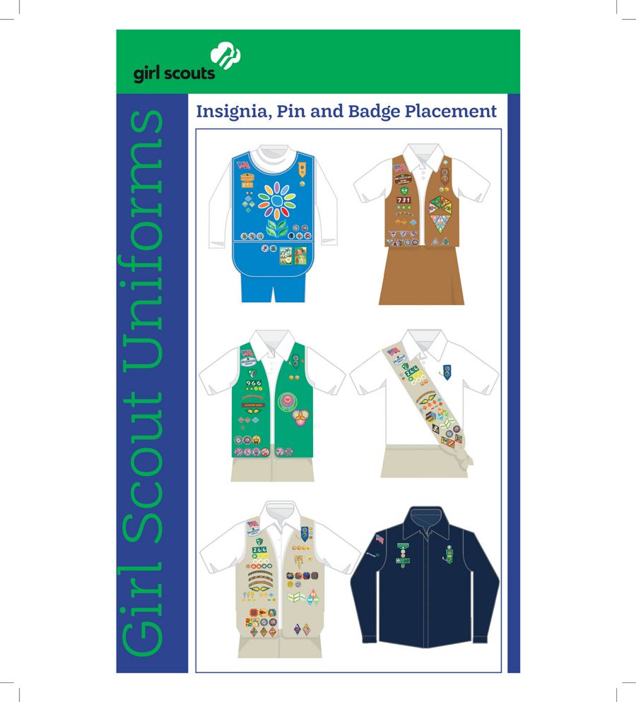 Girl Scout Insignia, Pin and Badge Placement by Mike Flipsnack