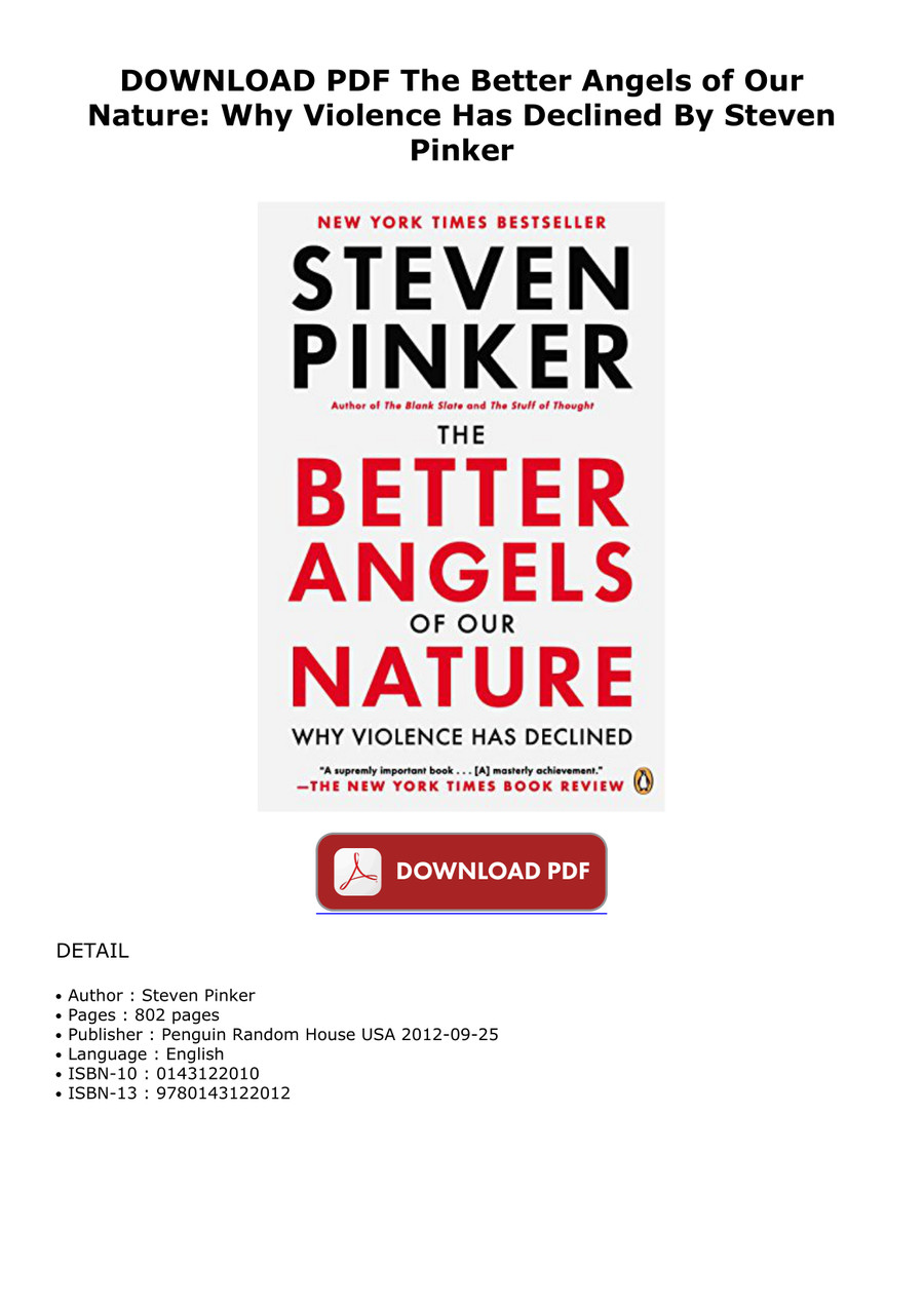 The Better Angels Of Our Nature Pdf