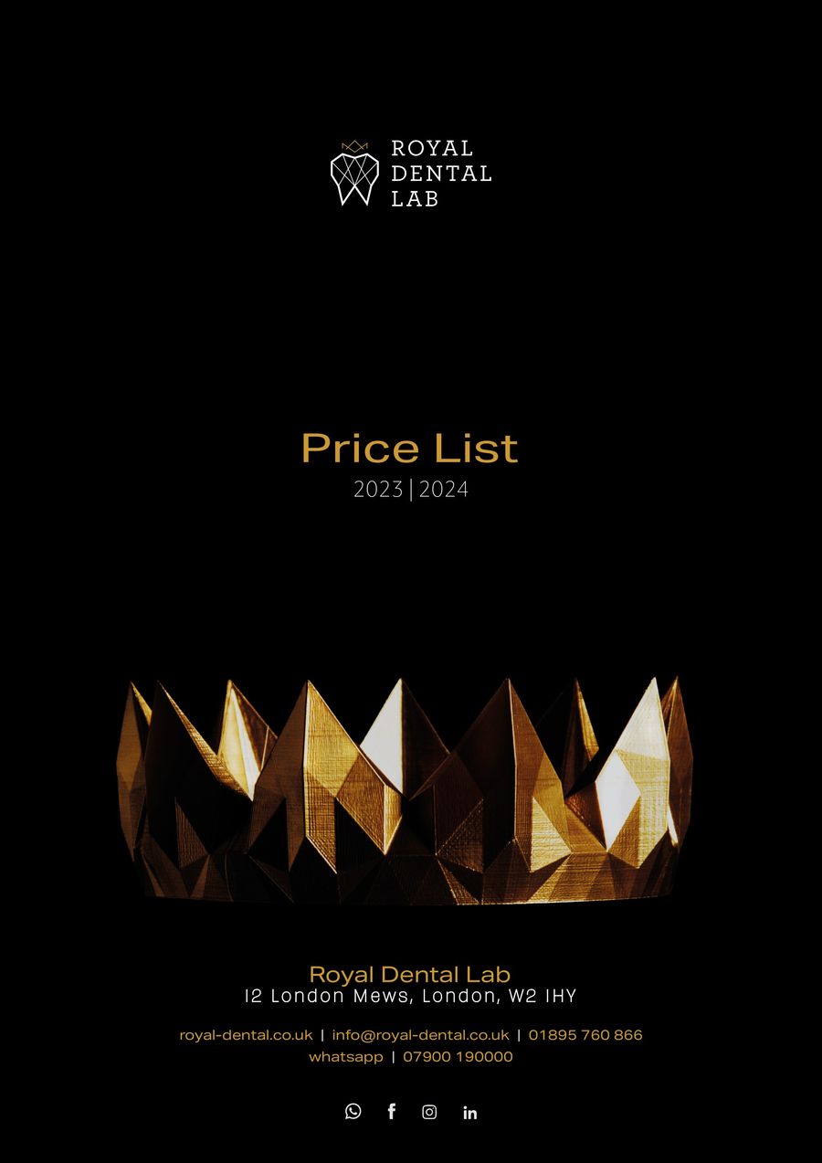 Royal Dental LabPrice List by Giulia Flipsnack