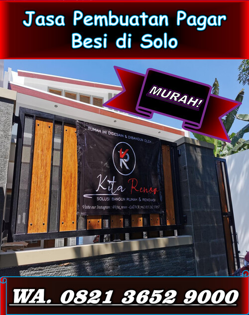 MURAH! WA.0821 3652 9000, Jasa Pembuatan Pagar Besi di Serengan