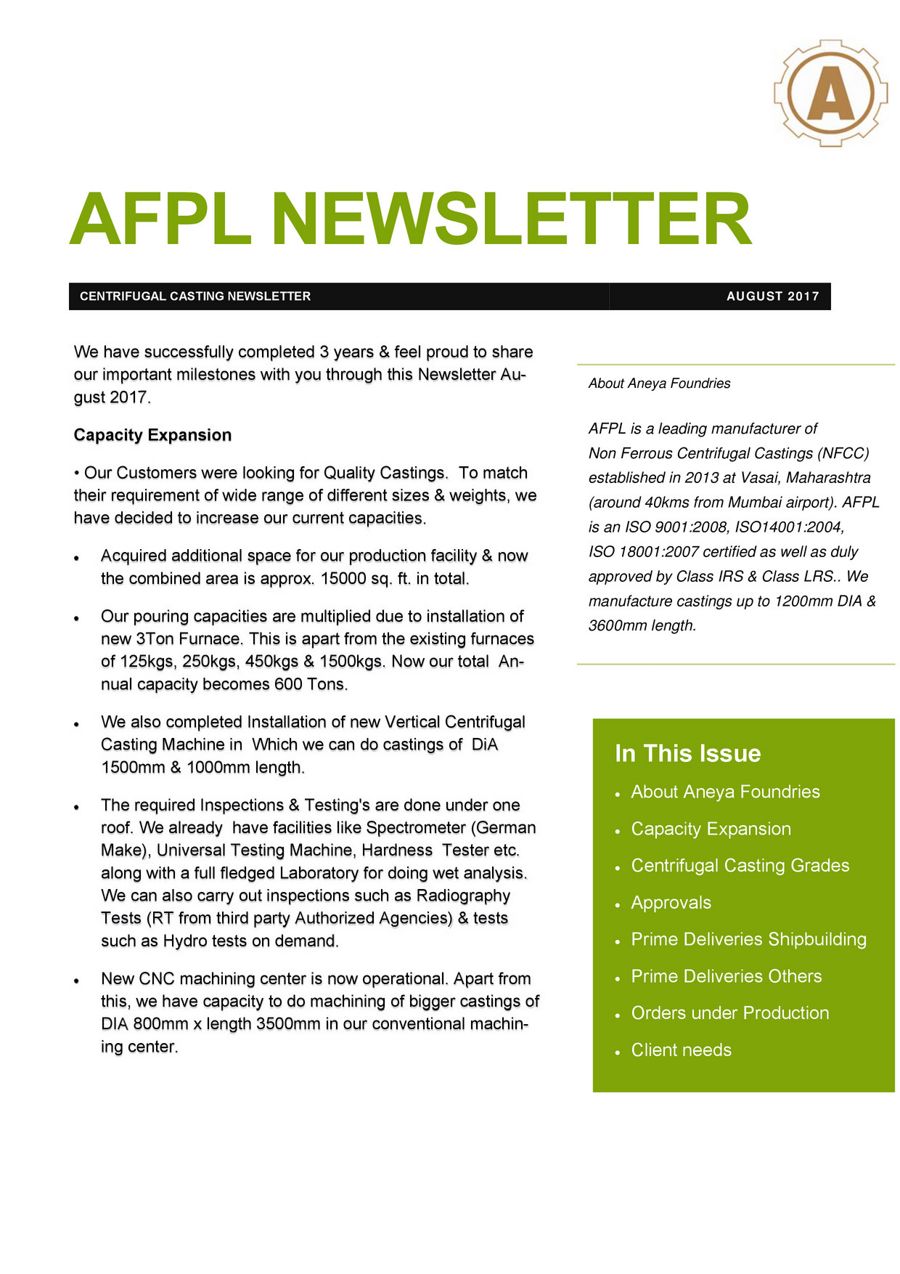 AFPL Newsletter by Shilpa Lohar - Flipsnack