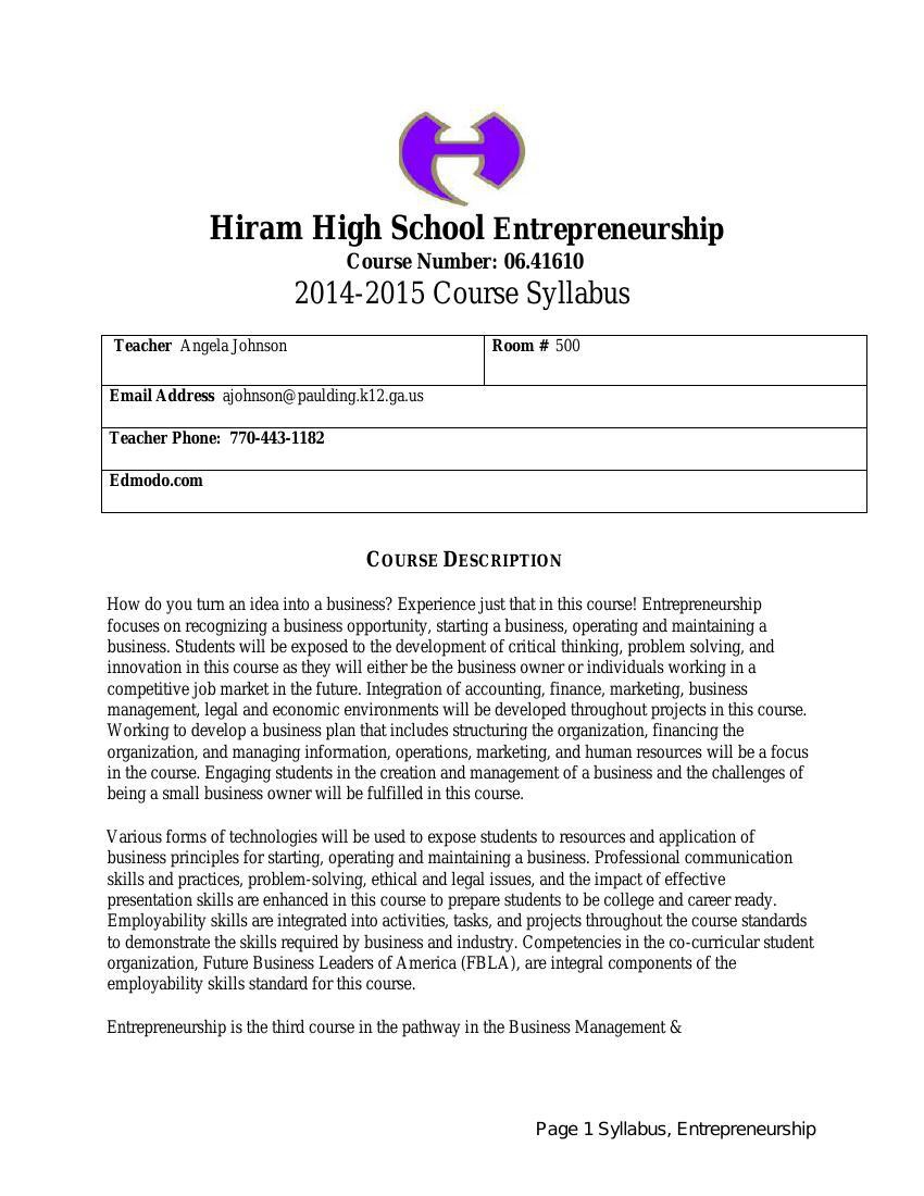 Marketing course outline pdf picture