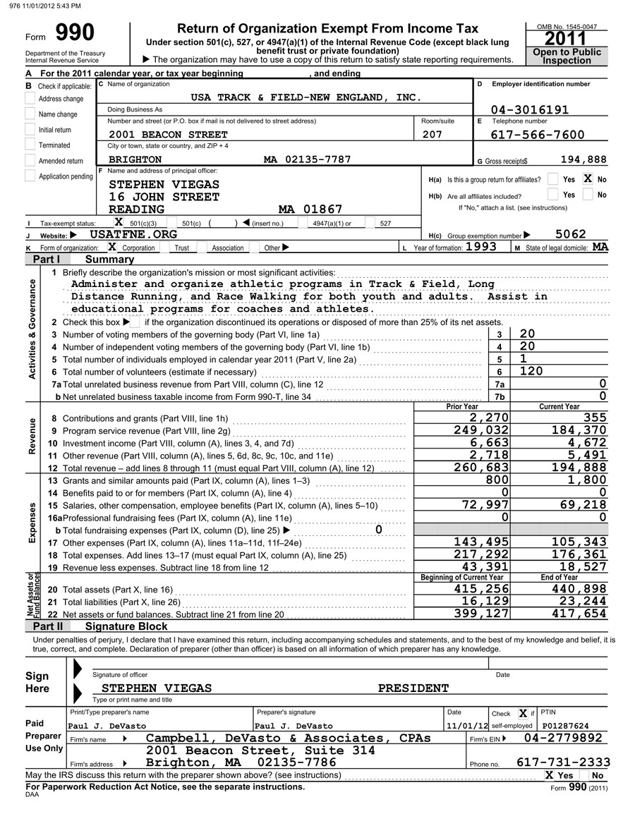 Examples Of Tax Returns