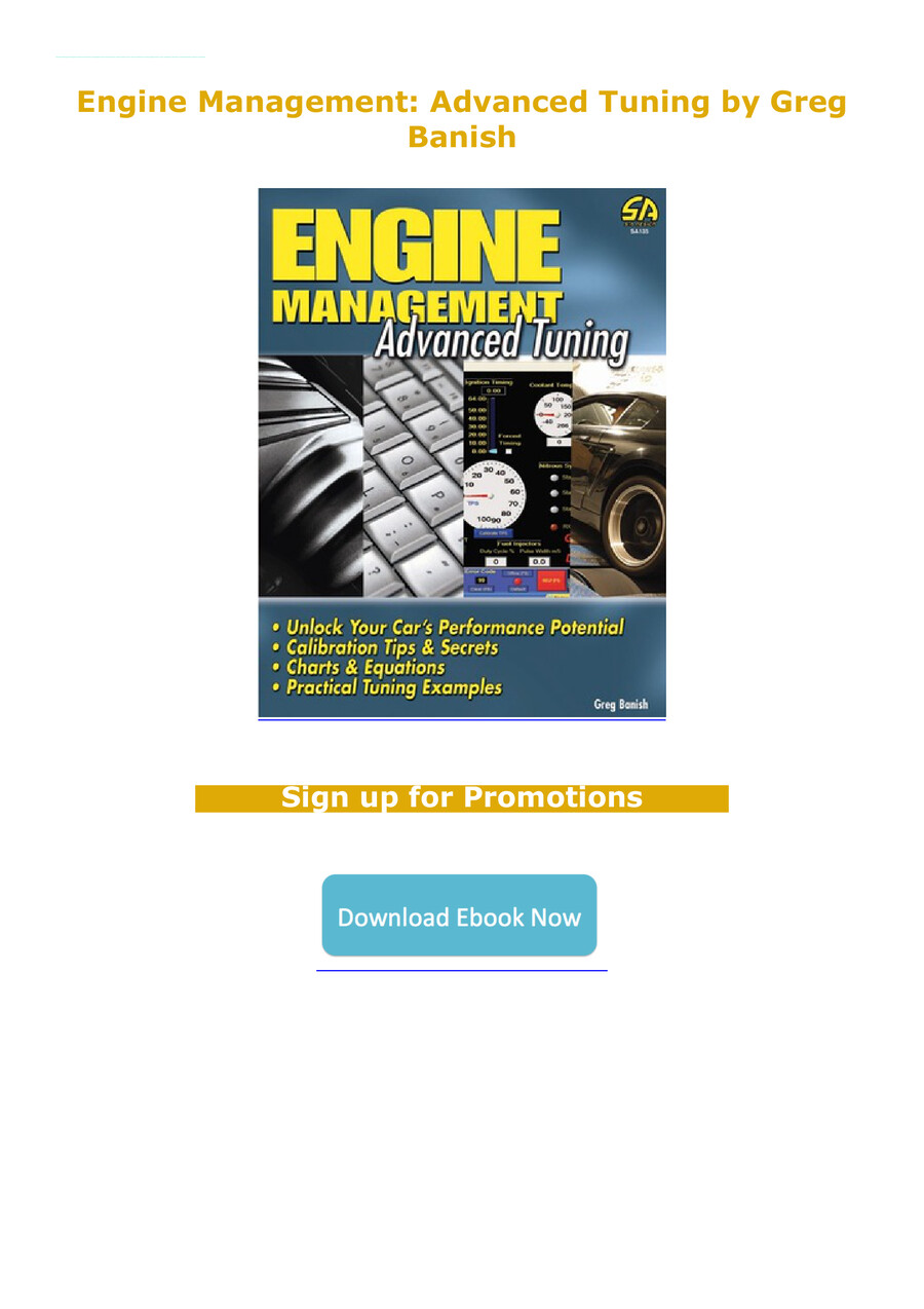 Engine Management Advanced Tuning by Greg Banish by trayton billy