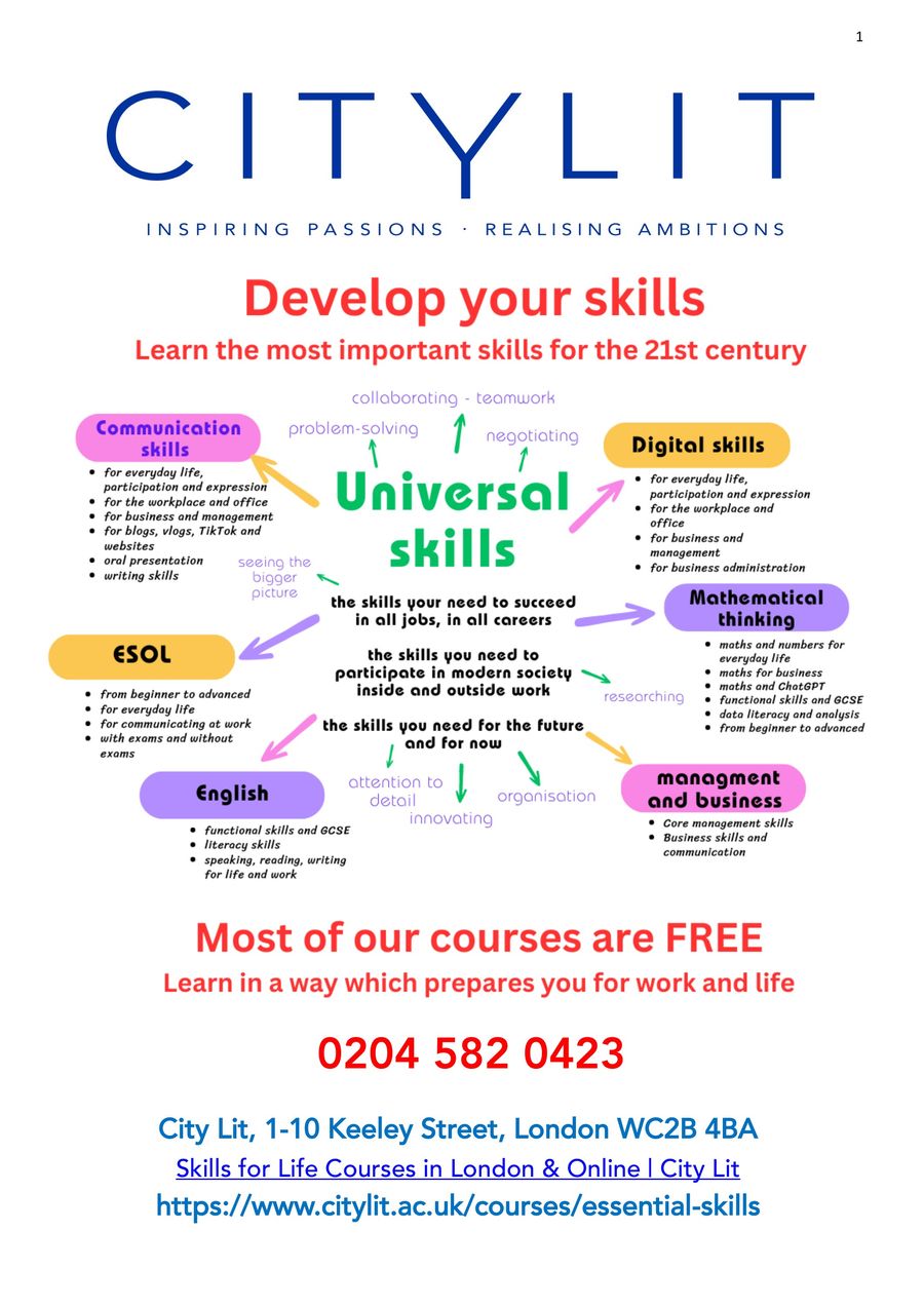 Universal Skills at City Lit 2023-24 by Universal Skills - Flipsnack