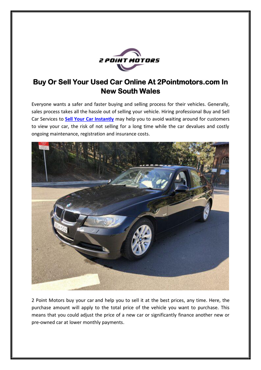 i want to buy a used car online