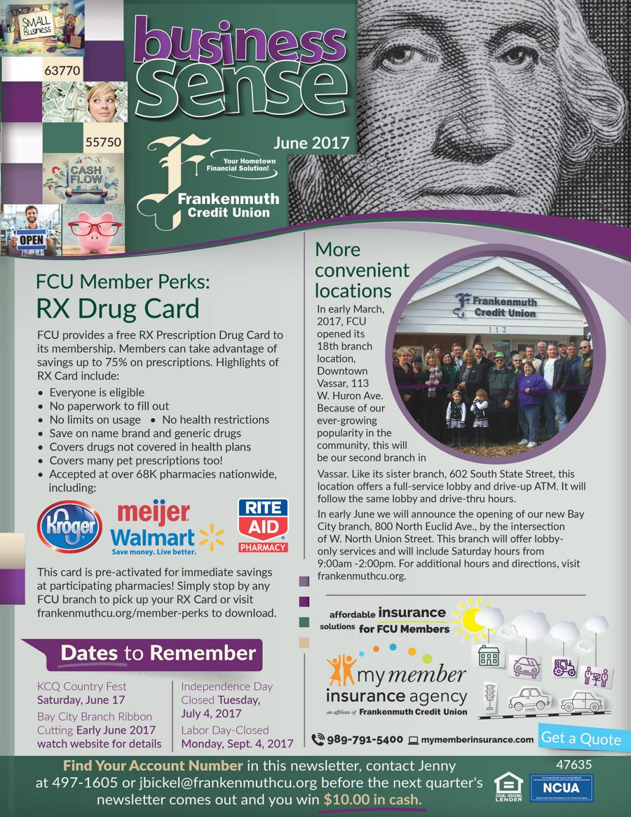 Frankenmuth Credit Union Business Sense Newsletter June 2017 by