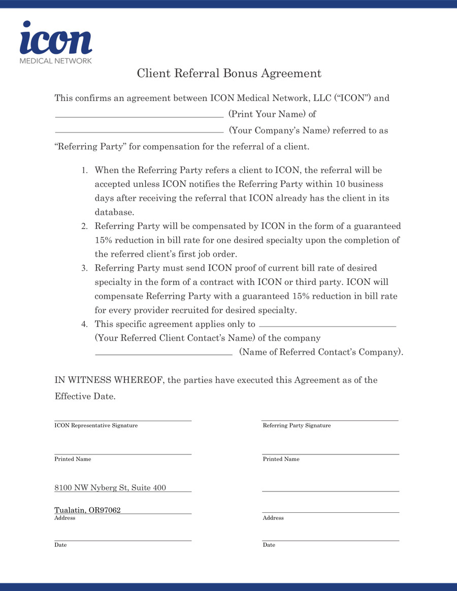 Bonus Agreement Template 7560