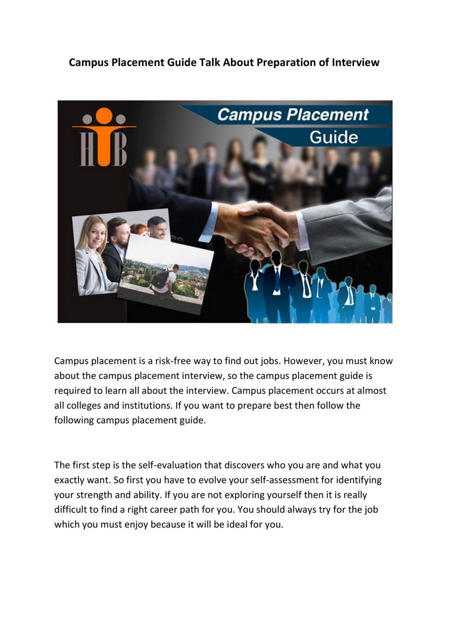 Campus Placement Guide Talk About Preparation of Interview by TuteeHUB ...