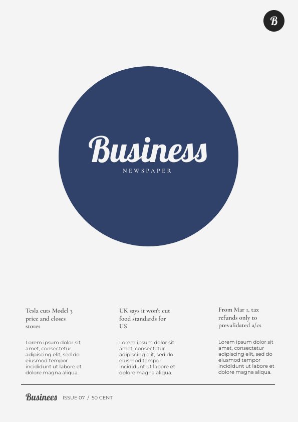 Business Newspaper Template by Flipsnack templates Flipsnack