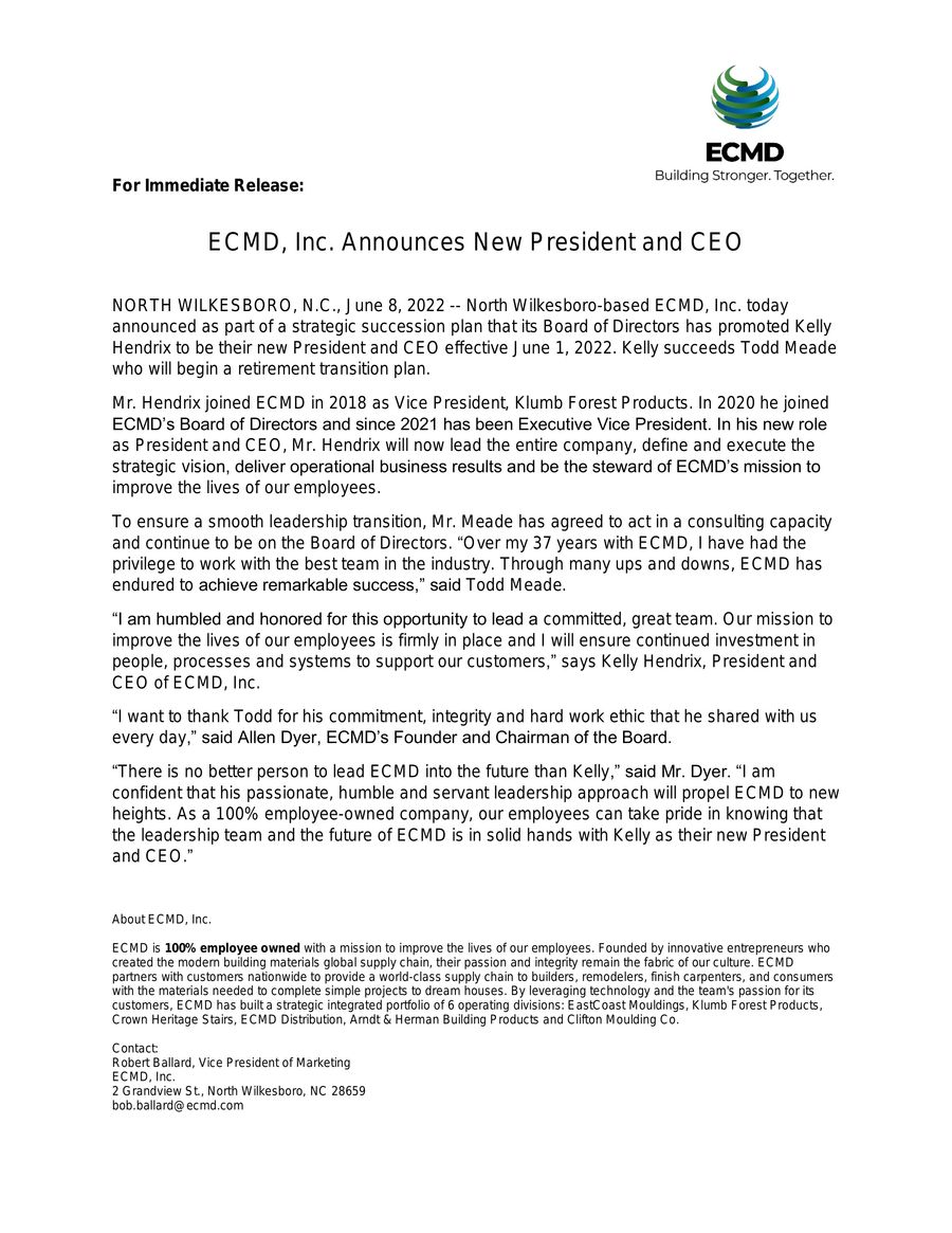 ECMD, Inc. Announces New President and CEO by ECMD, Inc. - Flipsnack