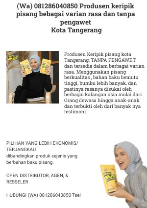(WA)  081286040850 Produsen Keripik pisang Kota Tangerang