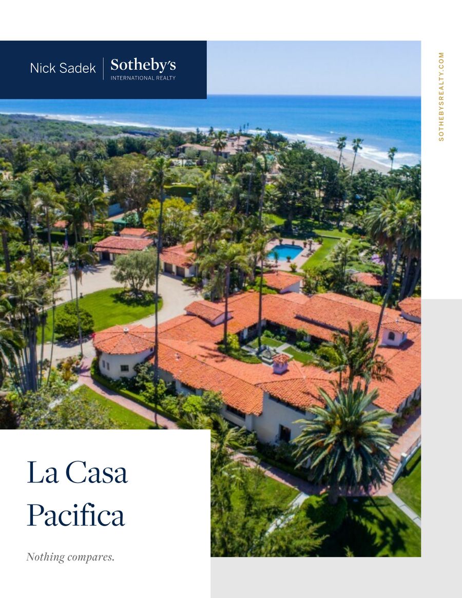 La Casa Pacifica Listing Presentation by Nick Sadek Sotheby&... Flipsnack