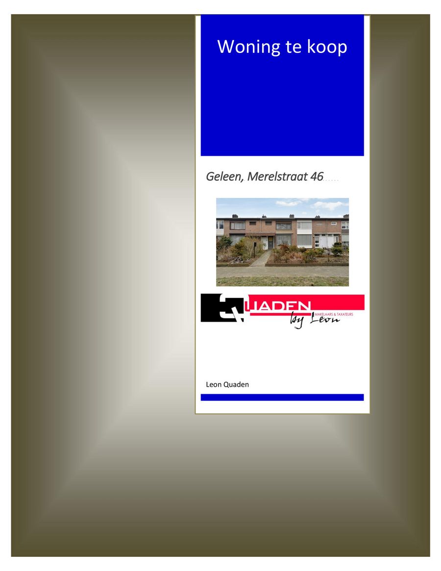 Quaden Makelaars Geleen, Merelstraat 46 by Leon Quaden Flipsnack