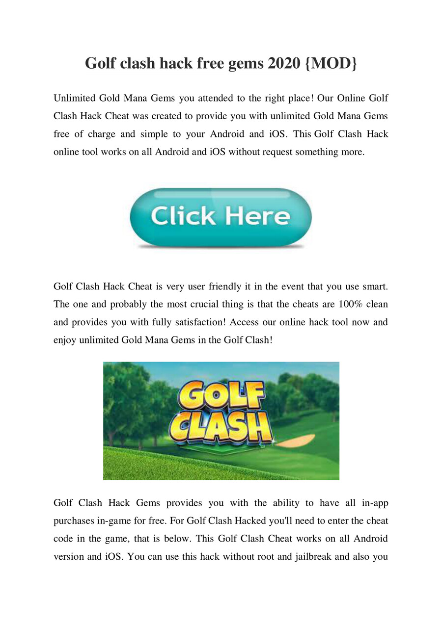 Golf Clash Hack Free Gems 2020 Mod By Golfclash Flipsnack
