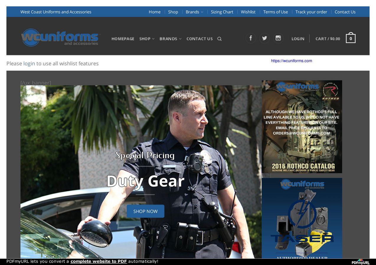 WCUniforms Police Gear, Uniform & Equipment by Westcoast Uniforms ...