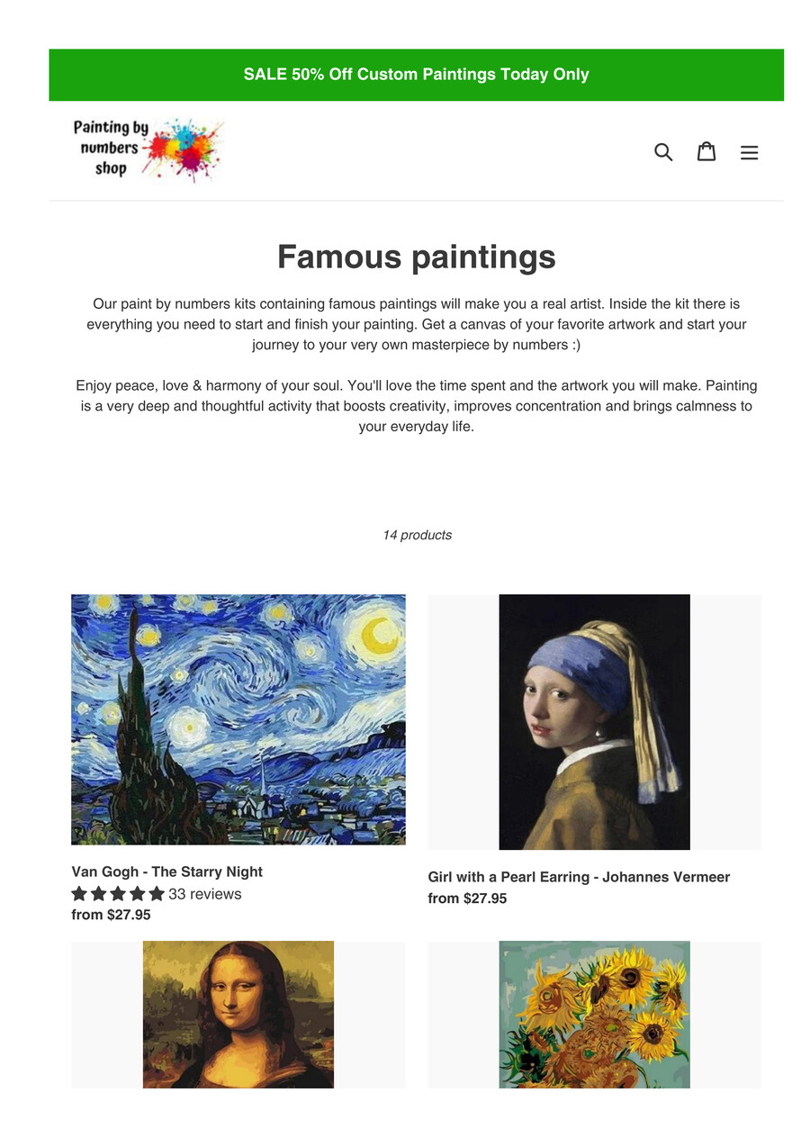 Famous Paintings by Paint By Numbers Flipsnack