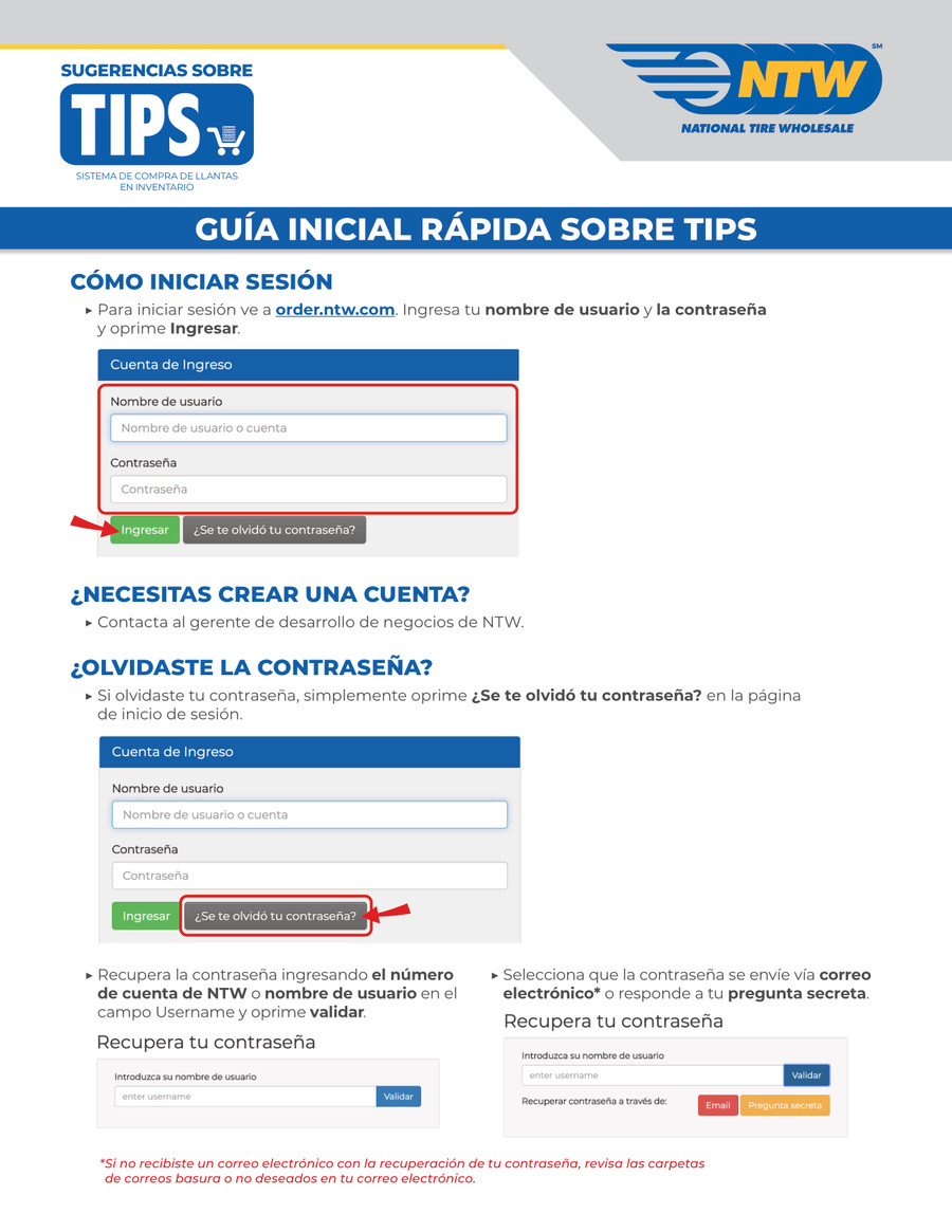 NTW Español TIPS Quick Start Guide by TBC - Flipsnack