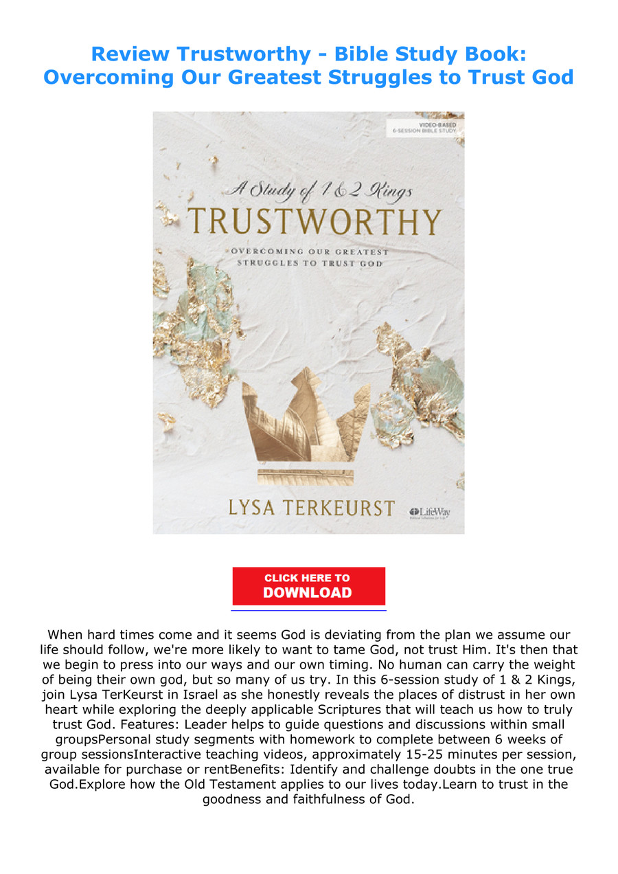 [EBook] Trustworthy Bible Study Book Our Great by