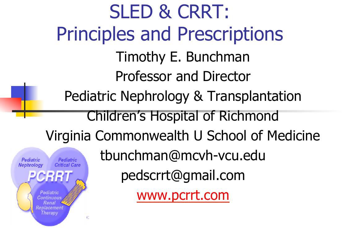 SLED and CRRT Principles & Prescriptions by ISN Flipsnack