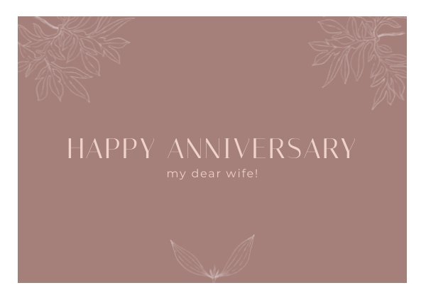 Simple Wedding Anniversary Card Template by Flipsnack templates - Flipsnack