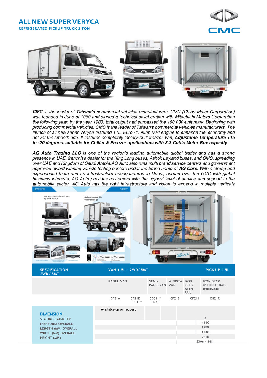 CMC Super veryca_refrigerated pickup_features by cmcuae - Flipsnack