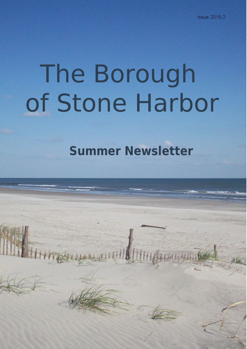 Borough of Stone Harbor Summer Newsletter 20152 by Borough of