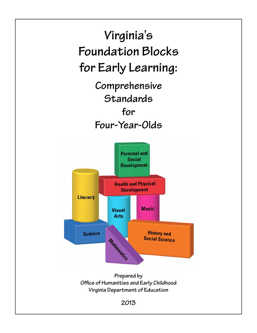 Virginia Preschool Foundation Blocks for Early Learning by Laura