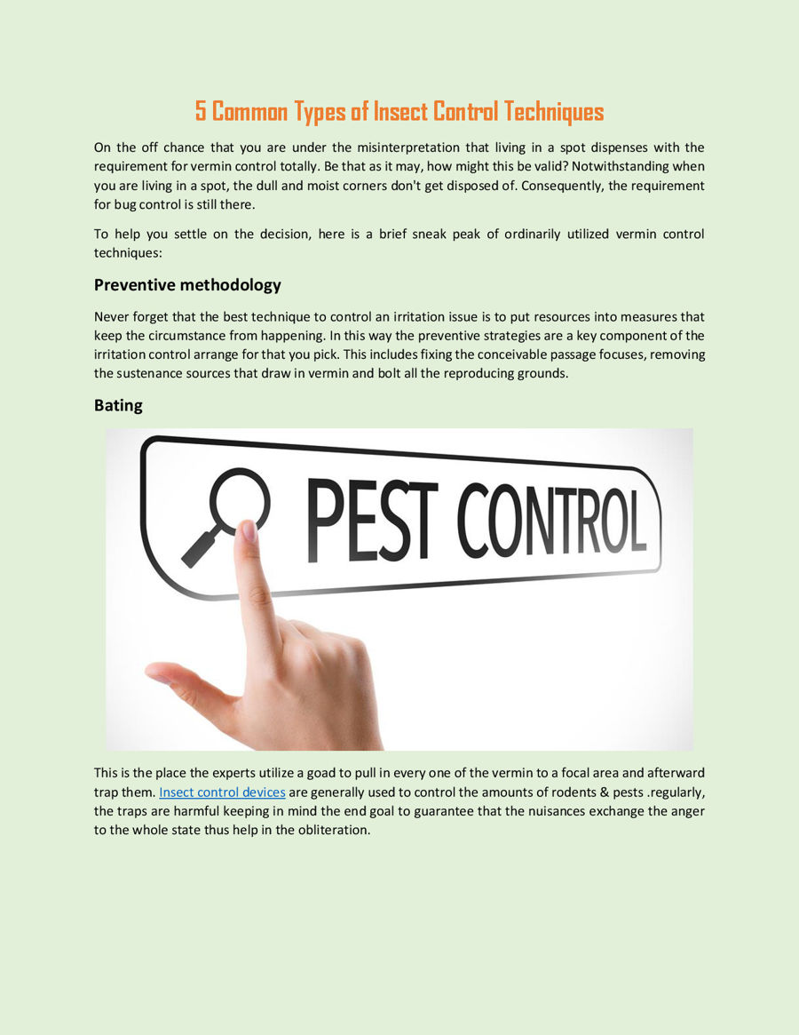 5 Common Types of Insect Control Techniques by Acme... - Flipsnack